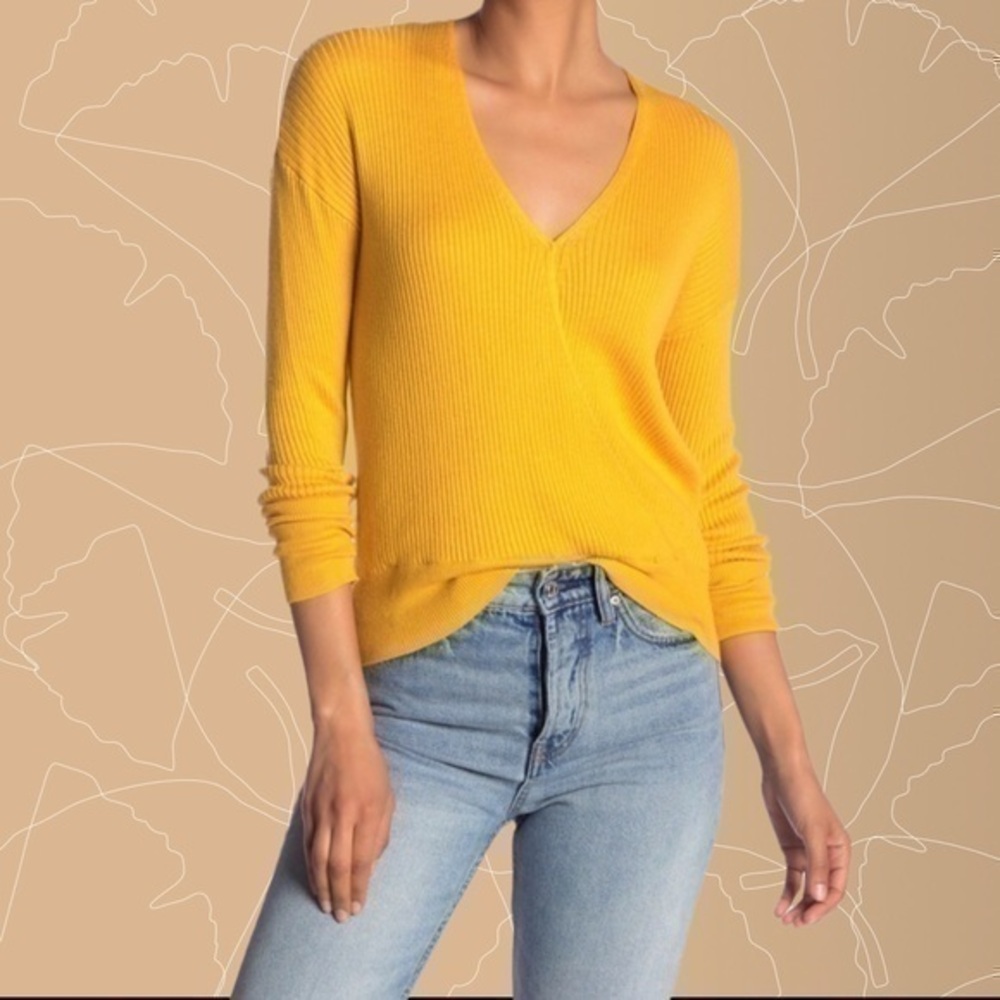 Mustard yellow lightweight Cardigan sweater